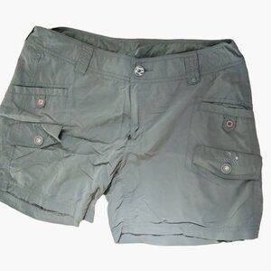 Rossignol womens Cargo Shorts L Gray  Casual Outdoor Quick Dry Sport Pockets